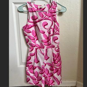 New W/Tags Size 0 Anthropologie Romper in Pink Magenta and White Brand Porridge
